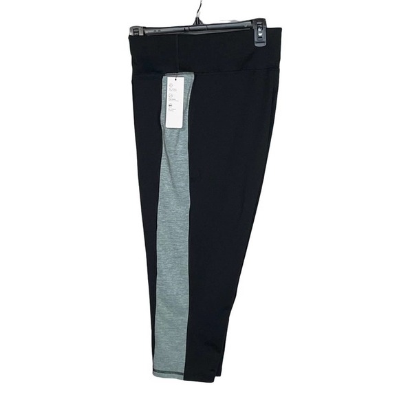 Ideology Womens Plus Colorblocked Capri Leggings Black Size 1x